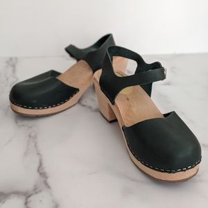 Lotta's From Stockholm Dark Green Swedish Clogs